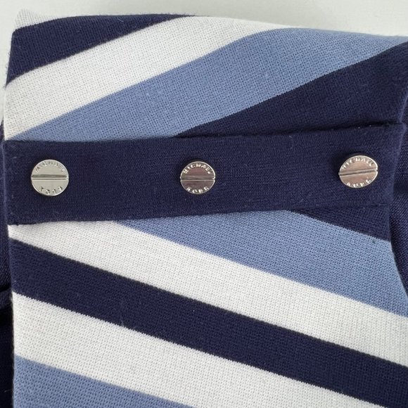 MICHAEL Michael Kors Womens Blue Stripe Sleeveless Sheath Dress Stretchy size 8 - Picture 8 of 12